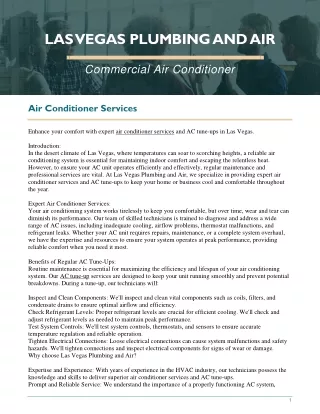 Air Conditioner Services