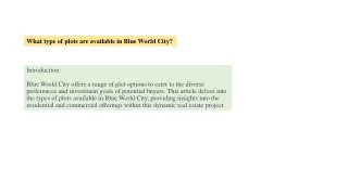 Blue world city payment plan