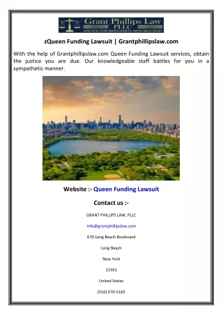 zQueen Funding Lawsuit   Grantphillipslaw.com