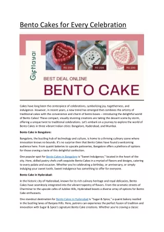 Bento Cakes