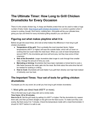 The Ultimate Timer_ How Long to Grill Chicken Drumsticks  - Google Docs