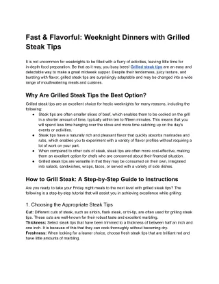 Fast & Flavorful_ Weeknight Dinners with Grilled Steak Tips - Google Docs