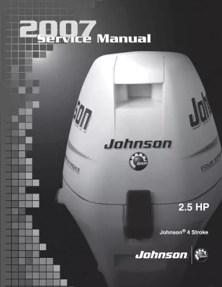 2007 Johnson Evinrude Outboard 2 HP 4-Stroke Service Repair Manual