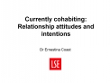 Currently cohabiting: Relationship attitudes and intentions