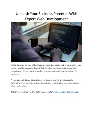 Web developer baton rouge