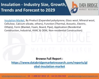 Insulation Market – Industry Trends and Forecast to 2029