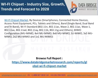 WI-FI Chipset Market – Industry Trends and Forecast to 2028