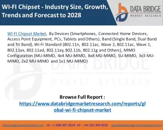 WI-FI Chipset Market – Industry Trends and Forecast to 2028