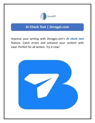 Ai Check Text Zerogpt