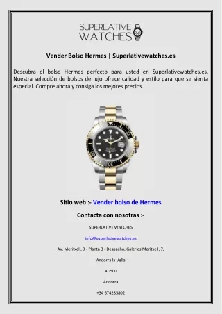 Vender Bolso Hermes  Superlativewatches.es