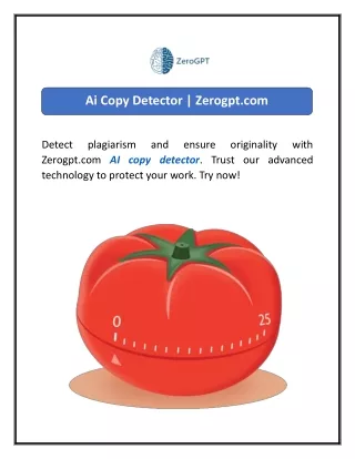 Ai Copy Detector  Zerogpt