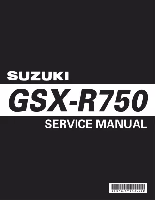 2007 Suzuki GSX-R750 GSXR750 Service Repair Manual