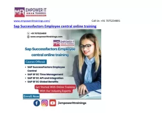 Sap Successfactors Employee central online training