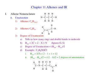 Chapter 11 Alkenes and IR