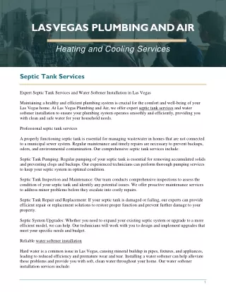 Septic Tank Services