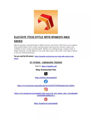 Elevate Your Style with Womens Nike Shoes