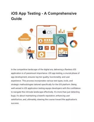 iOS App Testing - A Comprehensive Guide