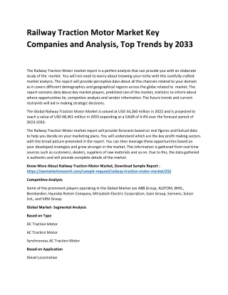 Railway Traction Motor Market