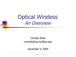 Optical Wireless An Overview