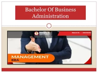 BACHELOR OF BUSINESS ADMINSTRATION