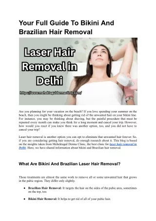 laser hair removal in Delhi