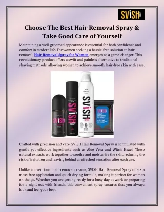 Hair Removal Spray for Women