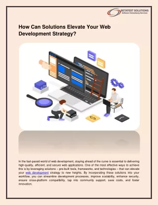 How Can Solutions Elevate Your Web Development Strategy?