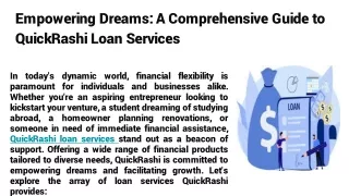 Empowering Dreams_ A Comprehensive Guide to QuickRashi Loan Services