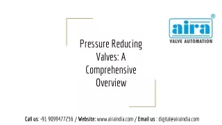 Pressure Reducing Valves: A Comprehensive Overview