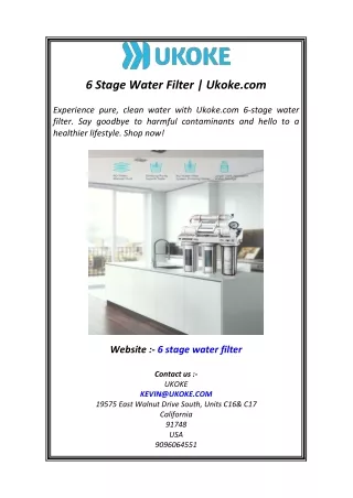 6 Stage Water Filter  Ukoke.com