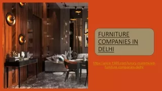 Furniture Companies in Delhi