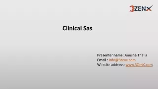 SAS Clinical training program in Hyderabad