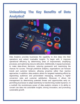 Unleashing The Key Benefits of Data Analytics