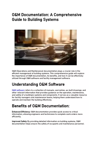 o&m software