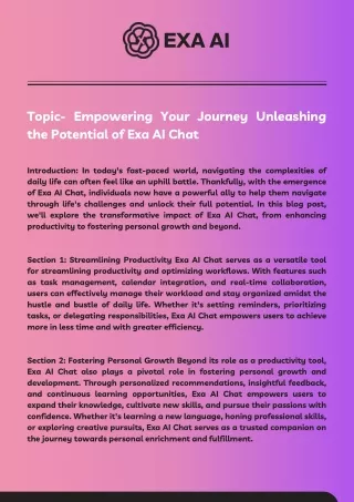 Unleashing Your Potential: How Exa AI Chat Can Transform Your Life