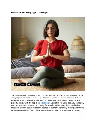 Meditation For Sleep App _ ThinkRight