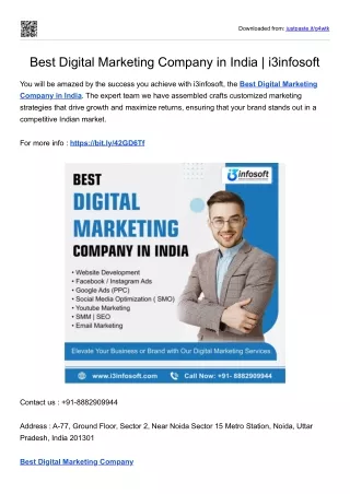 Digital Marketing Services - i3infosoft