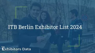 ITB Berlin Exhibitor List 2024