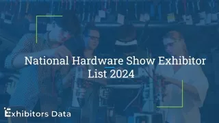 National Hardware Show Exhibitor List 2024