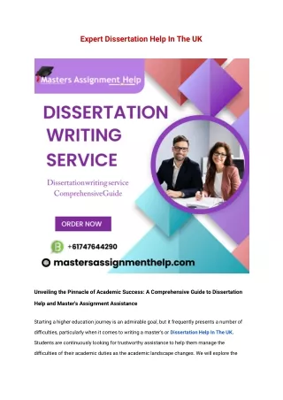 Expert Dissertation In The UK