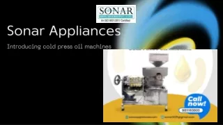 Sonar Appliances - Cold Press Oil Machine Near Me cold press oil extractor