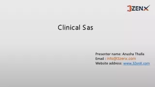 SAS Clinical training program in Hyderabad