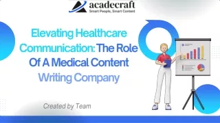 Elevating Healthcare Communication The Role Of A Medical Content Writing Company