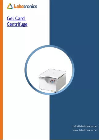 Gel-Card-Centrifuge