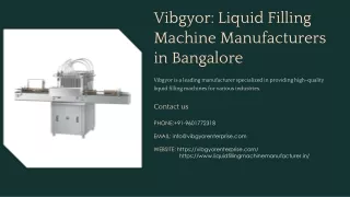 Liquid Filling Machine Manufacturers in BangaloreLiquid Filling Machine Manufact