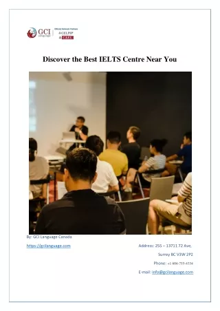 Discover the Best IELTS Centre Near You