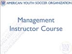 Management Instructor Course