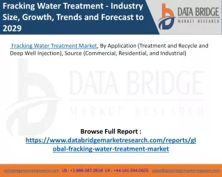 Fracking Water Treatment Market – Industry Trends and Forecast to 2029