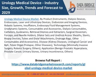 Urology Medical Device Market – Industry Trends and Forecast to 2029
