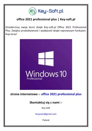 office 2021 professional plus   Key-soft.pl